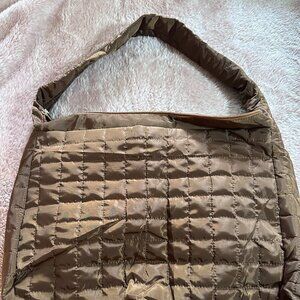 Brown Quilted Oversized Bag NWOT
